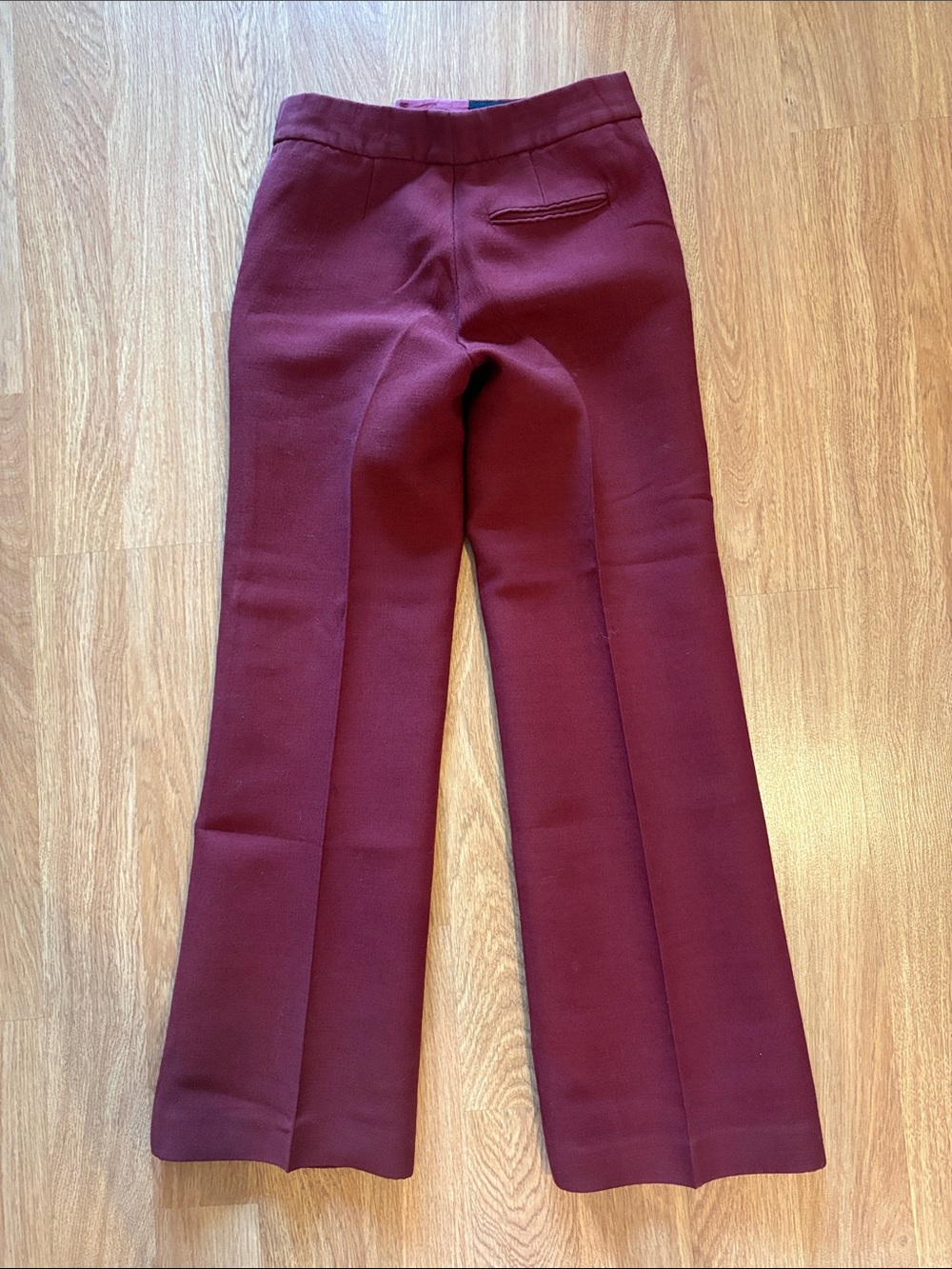 Christian Dior Women’s Slim Straight Dress Pants in Burgundy - Picture 4 of 5